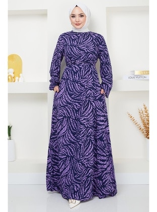 Purple - Modest Dress - Hafsa Mina
