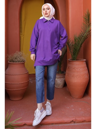 Purple - Tunic - İmaj Butik