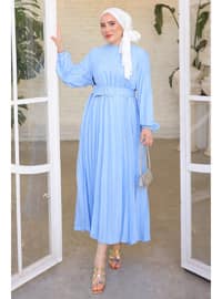 Baby Blue - Unlined - Modest Dress