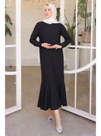 Black - Unlined - Modest Dress