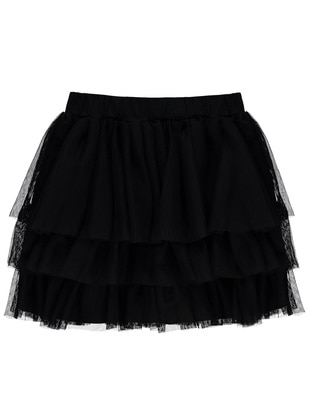Black - Girls` Skirt - Civil Girls