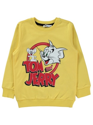 أصفر - سويت شيرت للأولاد - Tom & Jerry