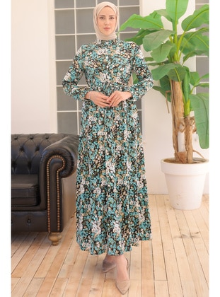 Turquoise - Modest Dress - Benguen