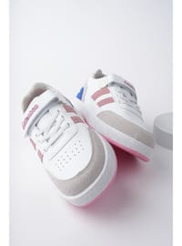 White - Pink - Kids Trainers
