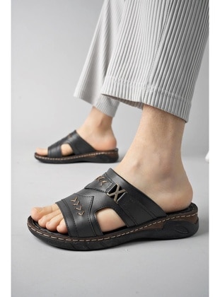 Black - Sandal - Slippers - Muggo