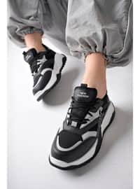 Silver color - black - Sports Shoes