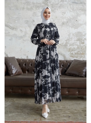 Black - Fully Lined - Modest Dress - InStyle