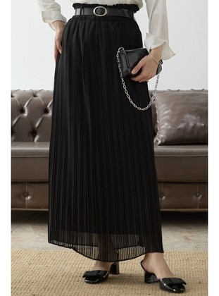 Black - Fully Lined - Skirt - InStyle