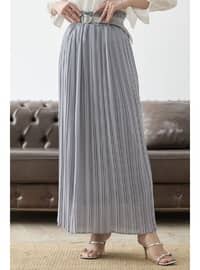 Grey - Fully Lined - Skirt