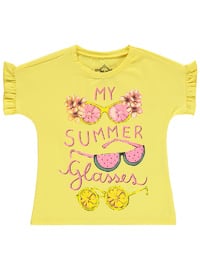 Yellow - Girls` T-Shirt