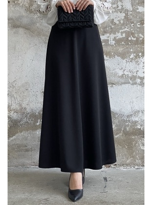 Black - Unlined - Skirt - InStyle