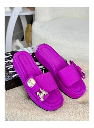 Purple - Slippers - MUGGO AYAKKABI