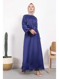 Navy Blue - Unlined - Modest Dress