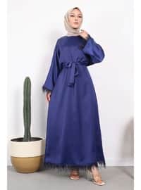 Navy Blue - Unlined - Modest Dress