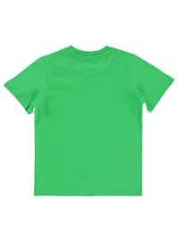 Dark Green - Boys` T-Shirt