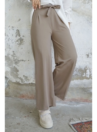 Beige - Unlined - Pants - InStyle