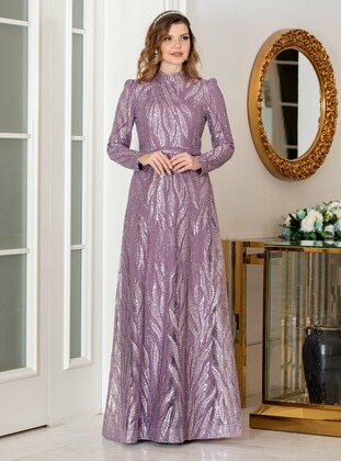 Lilac - Modest Evening Dress - Ahunisa