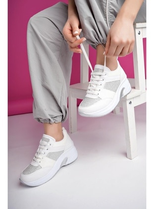 أبيض - حذاء رياضي - أحذية رياضية - Muggo