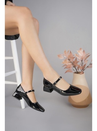 Black Patent Leather - High Heel - Heels - Muggo