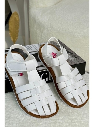 White - Kids Sandals - Muggo