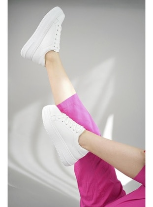 أبيض - حذاء رياضي - أحذية رياضية - Muggo