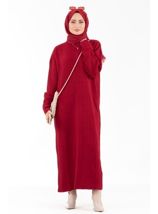 Red - Knit Dresses - Sevitli