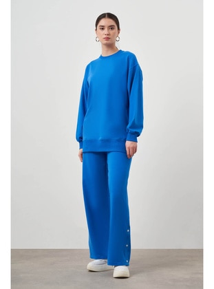 Blue - Sweat-shirt - MIZALLE