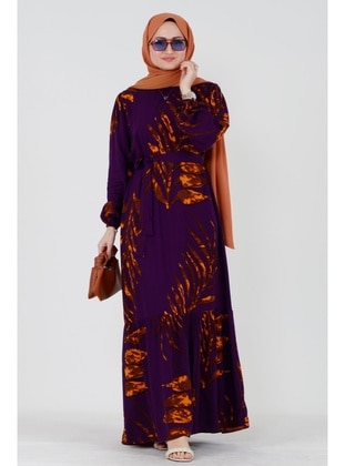 Purple - Modest Dress - Sevitli