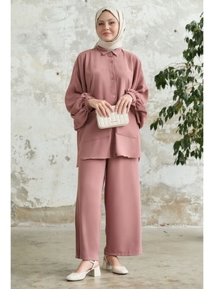 Dusty Rose - Unlined - Cuban Collar - Suit - InStyle