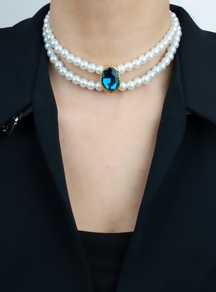 Blue - Necklace - Pridza