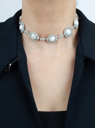 Silver color - Necklace - Pridza