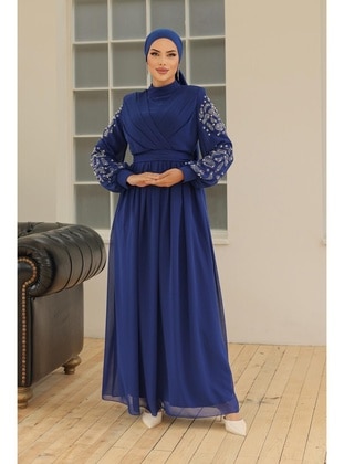 Saxe Blue - Modest Evening Dress - Hakimoda