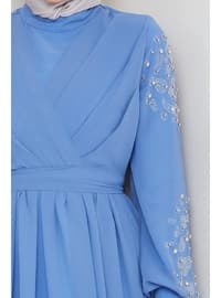 Blue - Modest Evening Dress