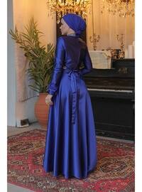 Saxe Blue - 1000gr - Modest Evening Dress