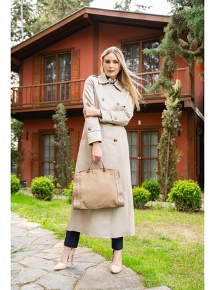 Stone Color - Trench Coat - Olcay