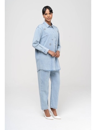 Blue - Knit Suits - Olcay