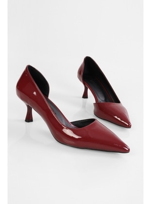 أحذية مرتفعة وللسهرات - 300gr - أحمر برغندي - احذيه كعب عالى - Shoeberry