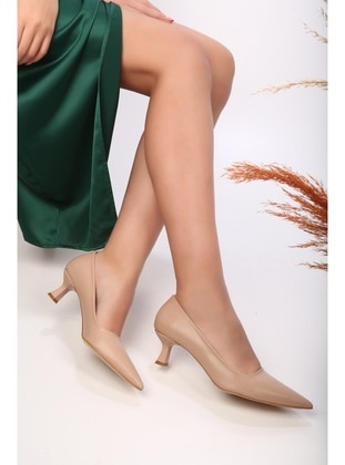 Kadın Ernate Ten Cilt Topuklu Ayakkabı Stiletto-Ten