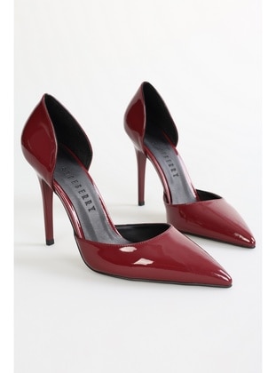 أحذية مرتفعة وللسهرات - 300gr - أحمر برغندي - احذيه كعب عالى - Shoeberry