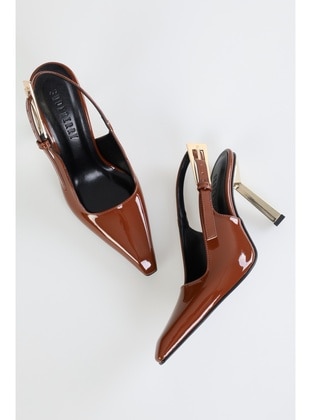 Stilettos & Evening Shoes - 300gr - Brown - Heels - Shoeberry