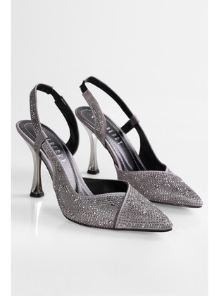 Stilettos & Evening Shoes - 300gr - Platinum - Heels - Shoeberry