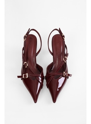Stilettos & Evening Shoes - 300gr - Burgundy - Heels - Shoeberry