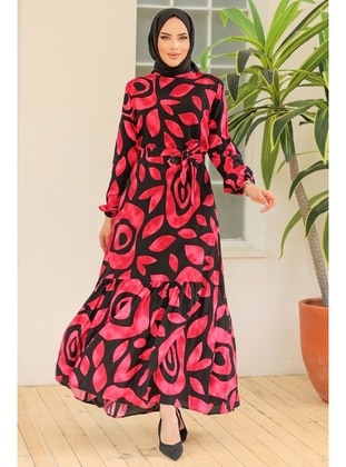 Fuchsia - Modest Dress - Bestenur