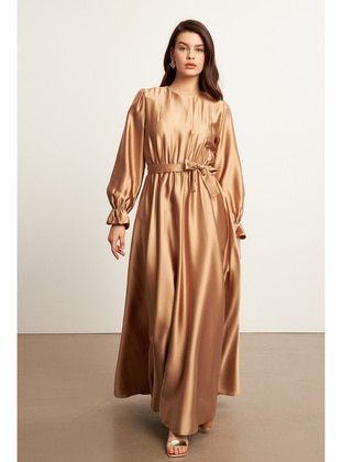 Gold color - Modest Dress - Vavinor