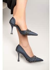 Stilettos & Evening Shoes - Navy Blue - Heels