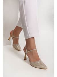Stilettos & Evening Shoes - Golden color - Heels