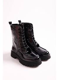 Boot - 450gr - Black Patent Leather - Boots