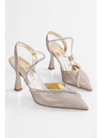 Stilettos & Evening Shoes - 300gr - Golden color - Heels
