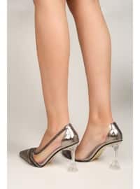 Stilettos & Evening Shoes - Platinum - Heels