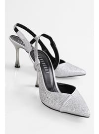Stilettos & Evening Shoes - 300gr - Silver color - Heels